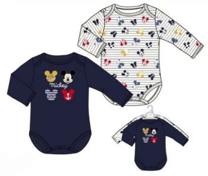 Disney Mickey body pentru bebeluși, set combidress cu 2 piese - Img 2