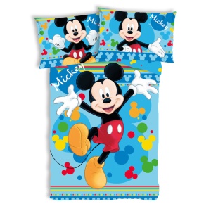Disney Mickey Joyful lenjerie de pat pentru copii 100×135 cm, 40×60 cm