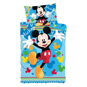 Disney Mickey Joyful lenjerie de pat pentru copii 100×135 cm, 40×60 cm - Img 2