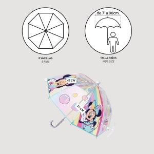 Disney Minnie Fun Days umbrelă transparentă pentru copii Ø71 cm - Img 4