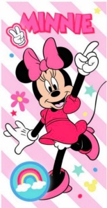 Disney Minnie Joy Splash prosop de baie, prosop de plajă 70x140 cm (Uscare rapidă)