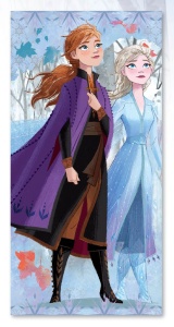 Disney Regatul de gheață Sisters prosop de baie, prosop de plajă 70x137 cm (Uscare Rapidă)