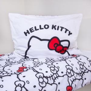 Hello Kitty White husa pentru așternut 140×200cm, 70×90 cm - Img 4