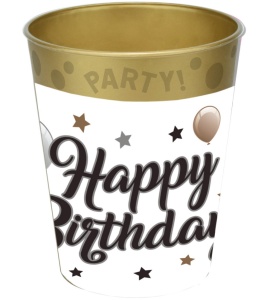 La mulți ani Milestone Pahar plastic premium micro Happy Birthday 250 ml