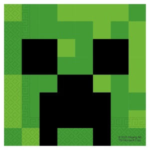 Minecraft Green șervețele pachet de 20 bucăți 33x33 cm FSC