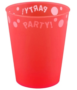 Party Bright Pahar premium micro roșu din plastic 250 ml - Img 2