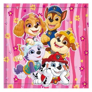 Patrula Cățelușilor Happy Team prosop de mână, prosop de față 30x30cm
