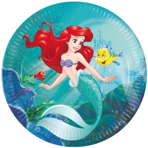 Prințesele Disney Ariel Curious farfurie de hârtie 8 buc 23 cm FSC