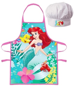 Prințesele Disney Curious Set de șorț pentru copii Ariel, 2 piese
