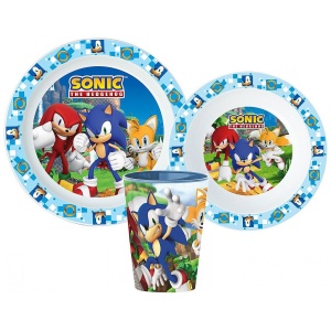 Sonic Ariciul Adventure set de veselă, set din plastic micro, pahar 260 ml