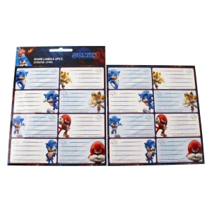 Sonic Ariciul Hype Man set de etichete pentru caiet, 16 buc - Img 2