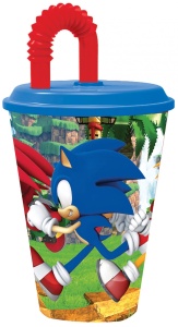 Sonic Ariciul Pahar cu pai Adventure, plastic 430 ml