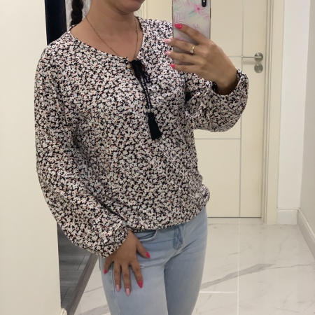 Bluza Mașa cu floricele roz