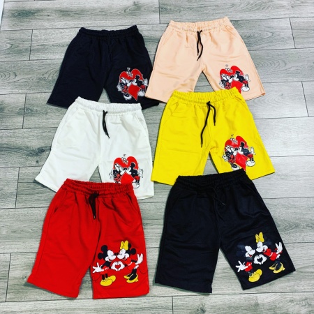Pantaloni scurti Mickey si Minnie alb M1 - Img 2