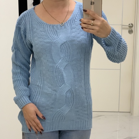 Pulover Simple baby blue