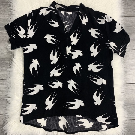 Bluza dama cu maneca scurta pasari