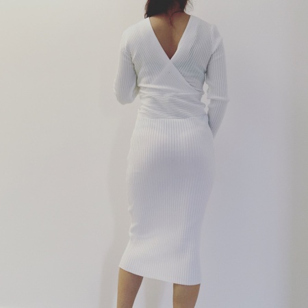 Rochie midi Angelina alb - Img 3