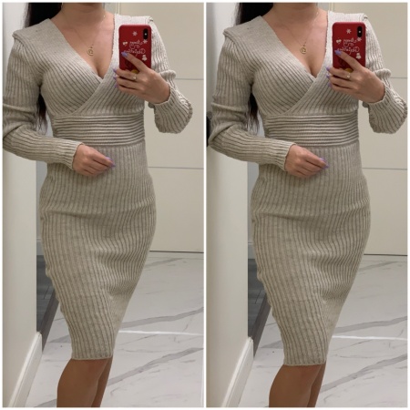 Rochie tricotata Anda bej
