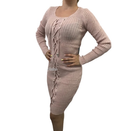 Rochie tricotata Minodora roz