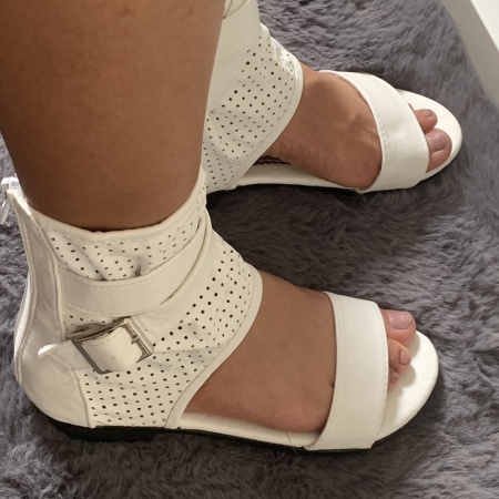 Sandale romane copii alb