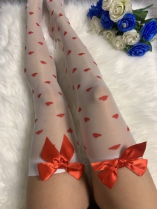 Dres pentru portjartiera lycra cu inimioare si funda
