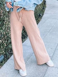Pantaloni tricot evazați - Img 3