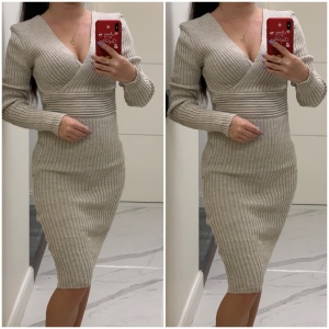 Rochie tricotata Anda bej