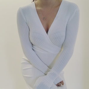 Rochie midi Angelina alb - Img 5