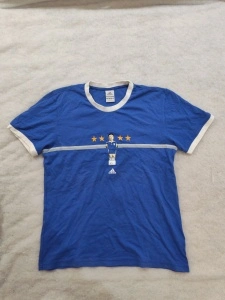 Adidas Italia Vintage Chelsea Football T-Shirt Albastru Graphic – Mărime M