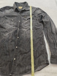 Cămașă Wrangler Denim Neagră Slim Fit – Mărimea L - Img 6