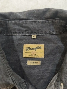 Cămașă Wrangler Denim Neagră Slim Fit – Mărimea L - Img 3