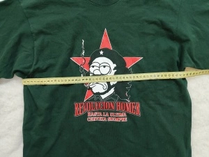Tricou Vintage Fruit of the Loom Made in USA – Homer Revolution Graphic Verde - Img 7