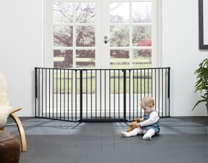 BabyDan Flex L Sigurnosna ograda za decu 90–223 cm – Zidna montaža, Crna - Img 5