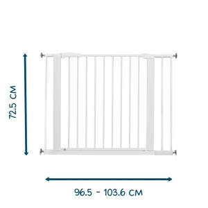 Prikaz specifikacija i dimenzija 96.5-103.6 cm za BabyDan Perfect Close ogradu