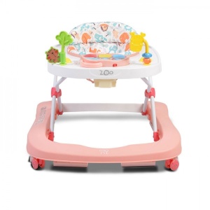 Dubak-guralica za bebe "ZOO" 2in1 Pink - Img 4