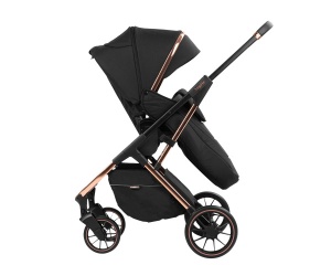 Kikka Boo Kolica za bebe Angele set 3in1 sa autosedištem i tvrdom korpom - Crna - Img 4