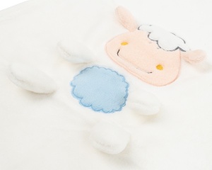 KikkaBoo ćebence za bebe sa 3D vezom 75x100 SHEEP - Img 4