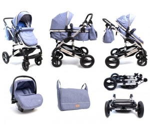 Kolica za bebe "BBO Matrix" 2u1Plava - Img 4