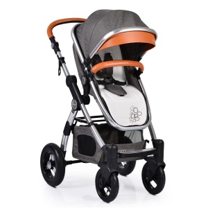 Kolica za bebe "Luxor" 2 u 1 Bež, set sa autosedištem - Img 4