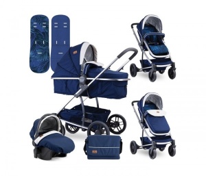 Lorelli Kolica za bebe "S-500 Set" tamno plava Flowers