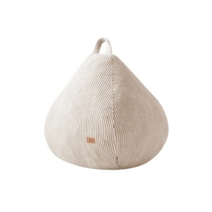 Bež dečiji lejzi beg Mark Adler Comfy 1.0 Children Beige od somota sa kožnim logotipom