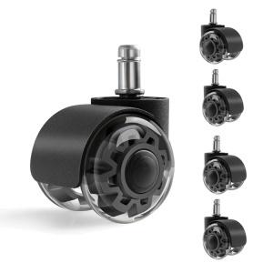 Mark Adler Wheels 3.0 Black silikonski točkići za kancelarijsku stolicu (set 5 kom)