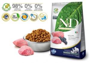 N&D Suva hrana Prime Medium Adult Lamb&Blueberry 2,5kg