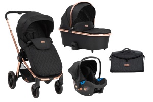 Kikka Boo Kolica za bebe Vicenza 3in1 set sa autosedištem i tvrdom korpom - Crna - Img 4