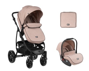 KikkaBoo Kolica za bebe NALA Bež set 2in1 sa autosedištem