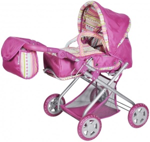 Knorr kolica za lutke Kyra pink stripe
