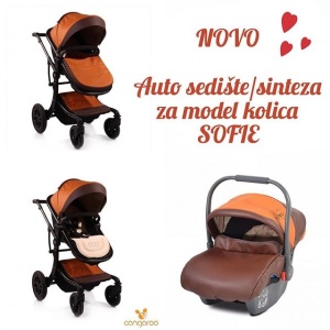 Kolica za bebe "Sofie" 2 u 1 Koža, set sa autosedištem - Img 2