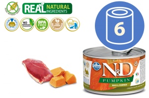 N&D Vlažna hrana Can Dog PM Mini Duck&Pumpkin 140g x 6kom pakovanje