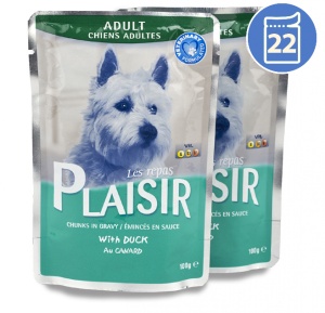 Plaisir preliv Vlažna hrana za pse pačetina 100g x 22kom pakovanje