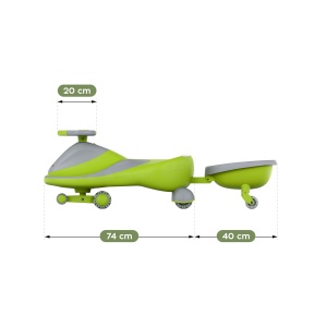 Tulano Focus 55 Gravitacioni automobil za decu bez pedala, zeleni - Img 4